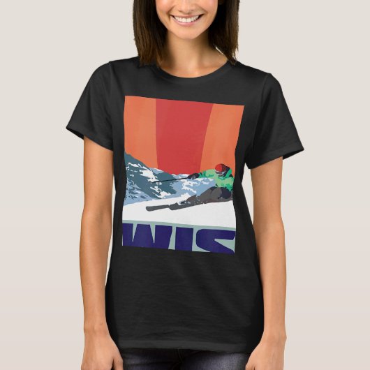 Zwitsers nationaal park Souvenir Alps Zwitserland T-shirt (Voorkant)