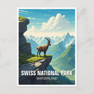 Zwitsers nationaal park Zwitserland Briefkaart