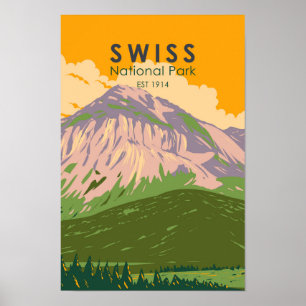 Zwitsers nationaal park Zwitserland  Poster