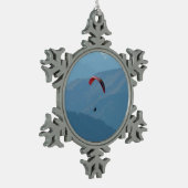 Zwitsers Paragliden Tin Sneeuwvlok Ornament (Links)
