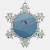 Zwitsers Paragliden Tin Sneeuwvlok Ornament (Voorkant)