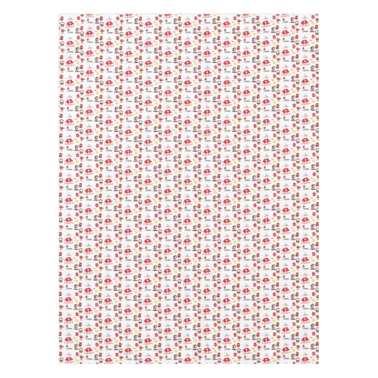 Zwitsers patroon van reisfiguren tafelkleed (Voorkant)