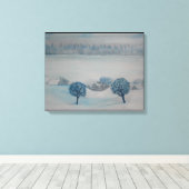 Zwitsers platteland Opus 1 Winter Canvas Afdruk (Insitu (Houten vloer))