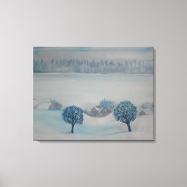 Zwitsers platteland Opus 1 Winter Canvas Afdruk