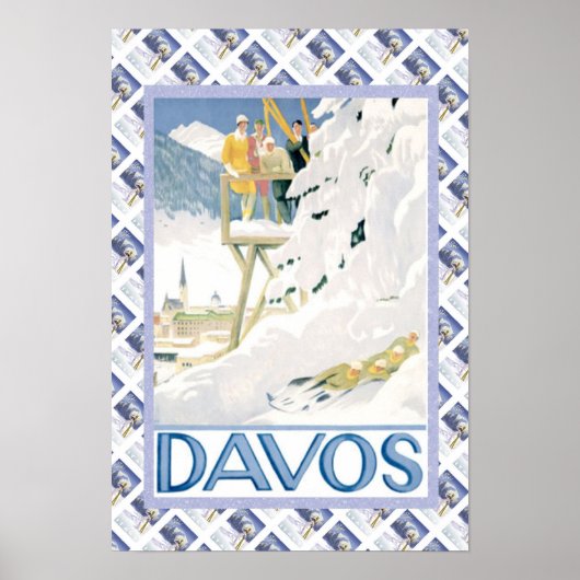  Zwitsers Poster Davos (Voorkant)