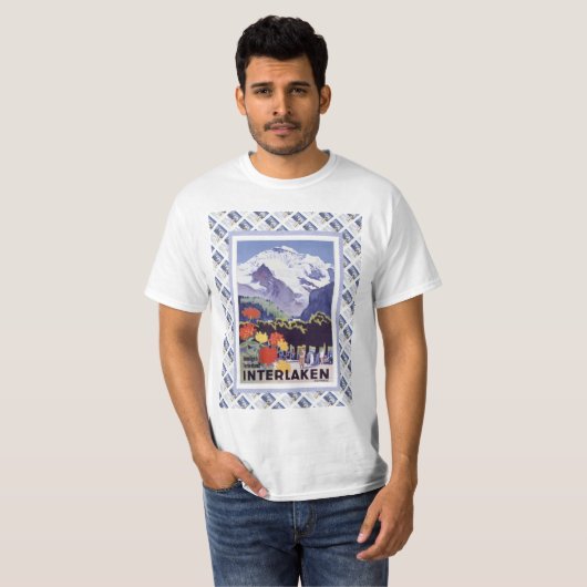 Zwitsers Poster Interlaken T-shirt (Voorkant volledig)
