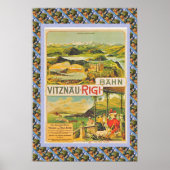  Zwitsers Poster Vitznau Rigi Bahn (Voorkant)