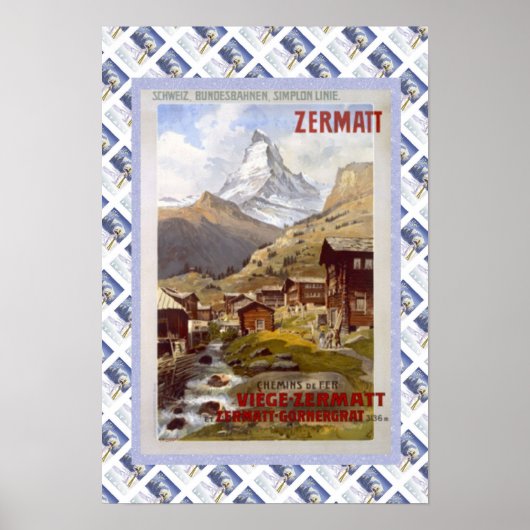  Zwitsers Poster Zermatt (Voorkant)