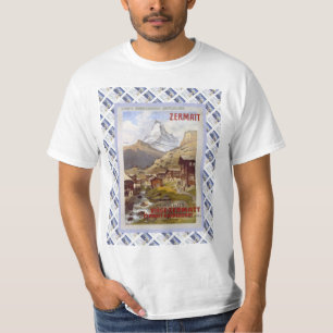  Zwitsers Poster Zermatt, Matterhorn T-shirt
