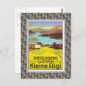 Zwitsers Raulway Poster, Dietschiberg, Luzern Briefkaart (Voorkant / Achterkant)