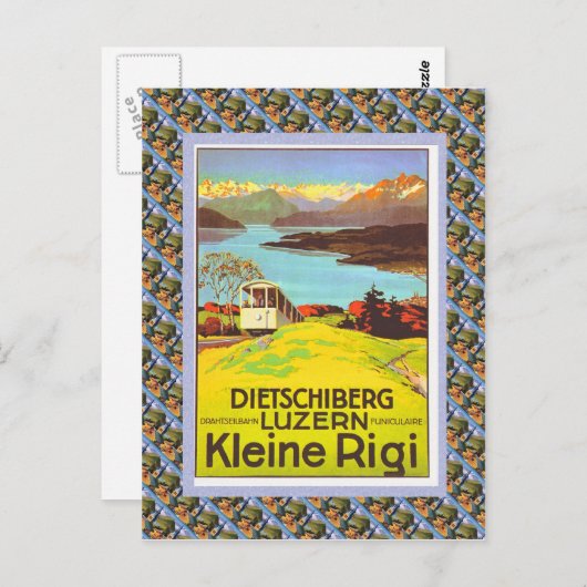 Zwitsers Raulway Poster, Dietschiberg, Luzern Briefkaart (Voorkant / Achterkant)