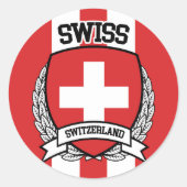 Zwitsers Ronde Sticker (Voorkant)
