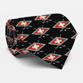 Zwitsers Schweiz Ice Hockey Flag Stropdas (Opgerold)