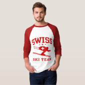 Zwitsers skiteam t-shirt (Voorkant volledig)
