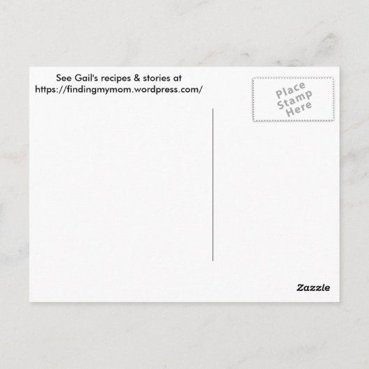 Zwitsers steak-recept briefkaart (Achterkant)