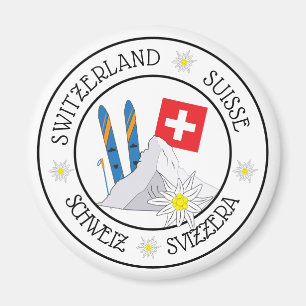 Zwitsers Stereotype White Refkoelkast Magnet