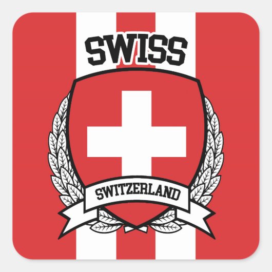 Zwitsers Vierkante Sticker (Voorkant)