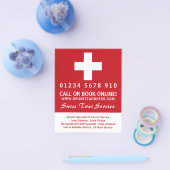 Zwitsers Vlag van Taxi Bedrijf met Prijslijst Flyer (Enkel)