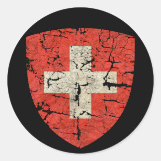 Zwitsers Wapen, Noodlijdend Ronde Sticker