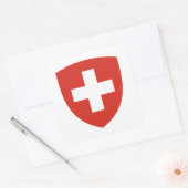 Zwitsers Wapen, Vlag van Zwitserland Vierkante Sticker (Envelop)