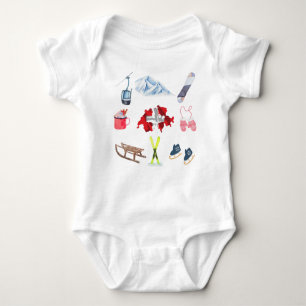 Zwitsers Winterreizen Combo   Baby Bodysuit