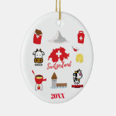 Zwitsers - Zwitserland - Souvenir Combo Keramisch Ornament (Rechts)