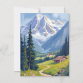 Zwitserse Alpen Berghelling Zwitserland Kaart (Voorkant)