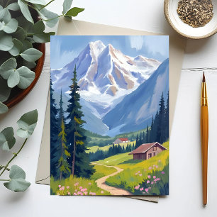 Zwitserse Alpen Berghelling Zwitserland Reizen Briefkaart