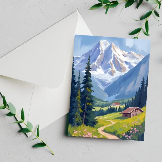 Zwitserse Alpen Berghelling Zwitserland Reizen Briefkaart