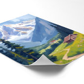 Zwitserse Alpen Berghelling Zwitserland Reizen Poster (Hoek)