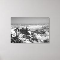 Zwitserse Alpen Berglandschap zwart-wit