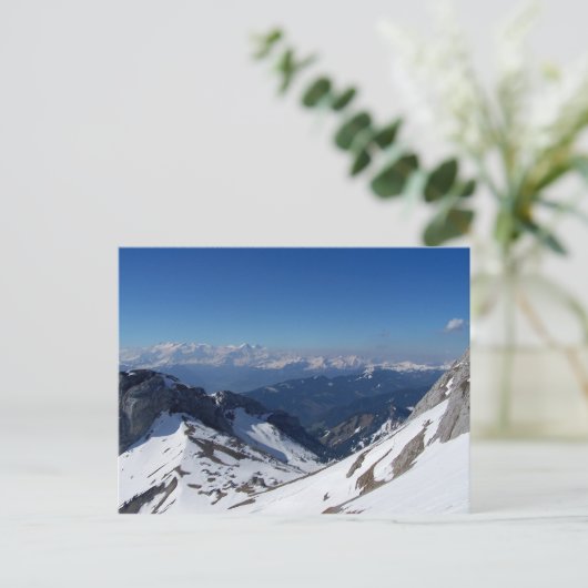 Zwitserse Alpen Briefkaart (Staand voorkant)