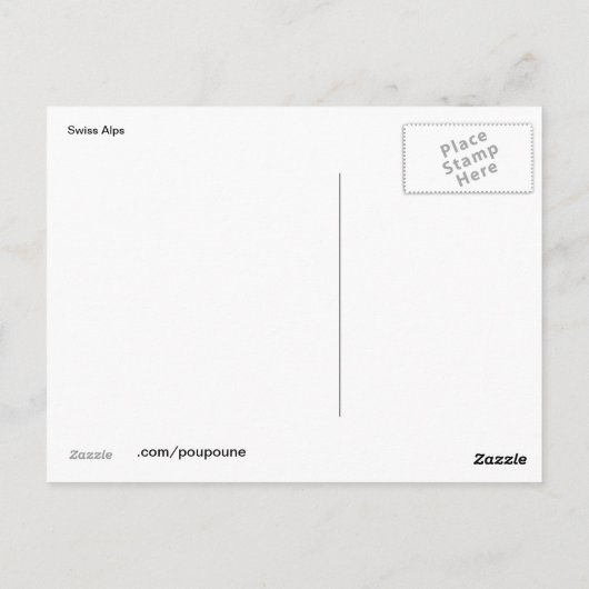 Zwitserse Alpen Briefkaart (Achterkant)