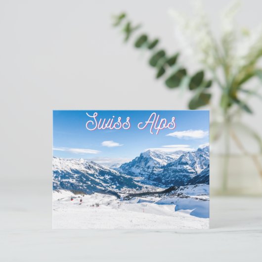 Zwitserse Alpen Briefkaart (Staand voorkant)