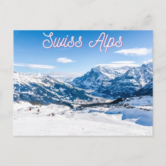 Zwitserse Alpen Briefkaart (Voorkant)