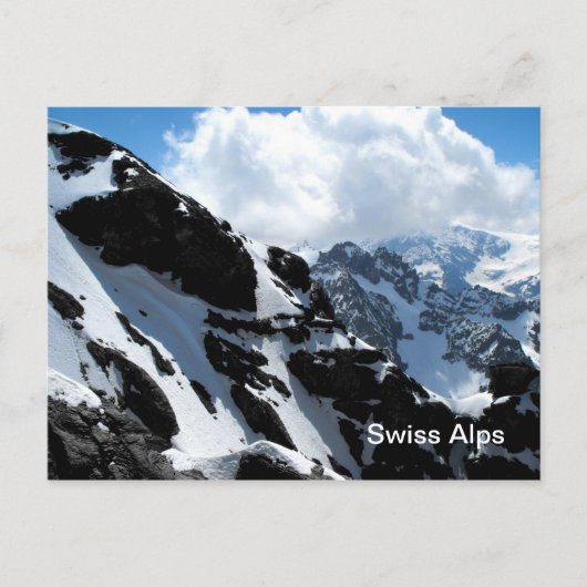 Zwitserse alpen briefkaart (Voorkant)