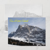 Zwitserse Alpen Briefkaart (Voorkant / Achterkant)