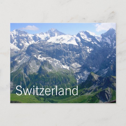 Zwitserse Alpen Briefkaart (Voorkant)