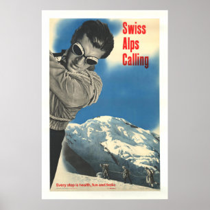 Zwitserse Alpen Calling,  Ski Poster