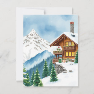 Zwitserse Alpen Chalet Winter Berg Reis Souvenir Briefkaart