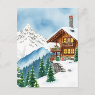Zwitserse Alpen Chalet Winter Berg Reis Souvenir Briefkaart