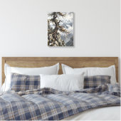 Zwitserse Alpen Eiger Lork Boom Kunst Canvas Afdruk (Insitu (Slaapkamer))