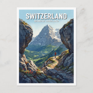 Zwitserse Alpen, Eiger Trail Grindelwald Zwitserla Briefkaart