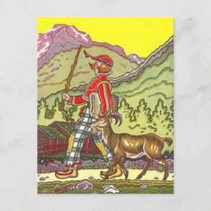 Zwitserse Alpen Heidi - verjaardagsinVITATIES Kaart