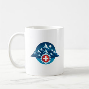 Zwitserse Alpen Illustratie Koffiemok