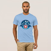 Zwitserse Alpen Illustratie T-shirt (Voorkant volledig)