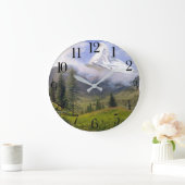 Zwitserse Alpen Matterhorn Mountain Meadow Clock Grote Klok (Huis)