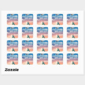 Zwitserse Alpen Matterhorn-reisposter Vierkante Sticker (Vel)