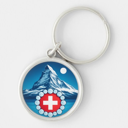Zwitserse Alpen - Matterhorn Sleutelhanger (Voorkant)