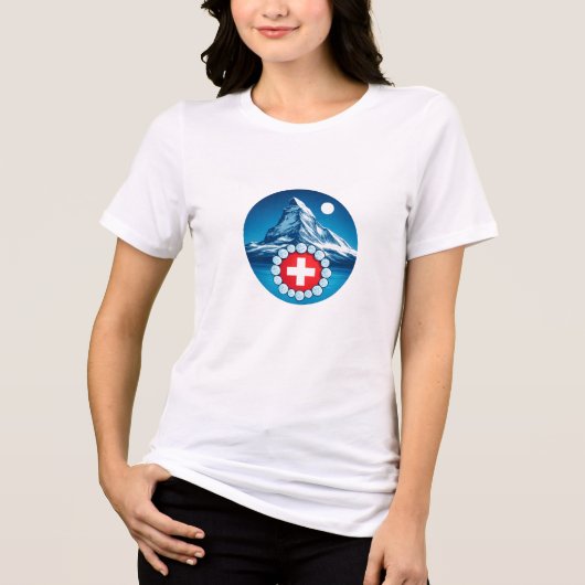 Zwitserse Alpen - Matterhorn Tri-Blend Shirt (Voorkant)